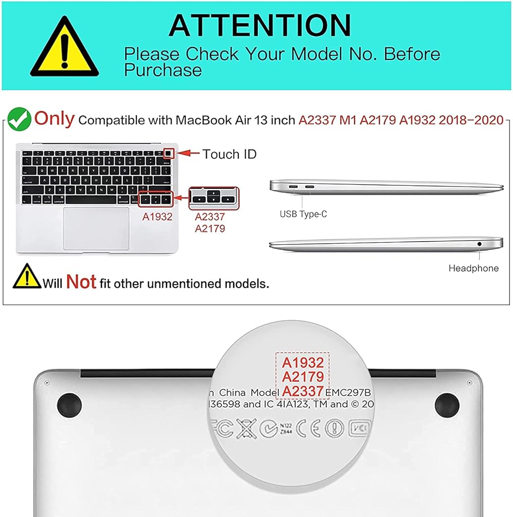 ZORBES® Cover for MacBook Air M1 Case 13.3 inch Soft Flexible Laptop for MacBook Air A2337 A2179 A1932 2020 2019 2018 Release Plastic Waterproof Scratch-Resistant Gradient 3PCS ZORBES® Cover for MacBook Air M1 Case 13.3 inch Soft Flexible Laptop for MacBook Air A2337 A2179 A1932 2020 2019 2018 Release Plastic Waterproof Scratch-Resistant Gradient 3PCS